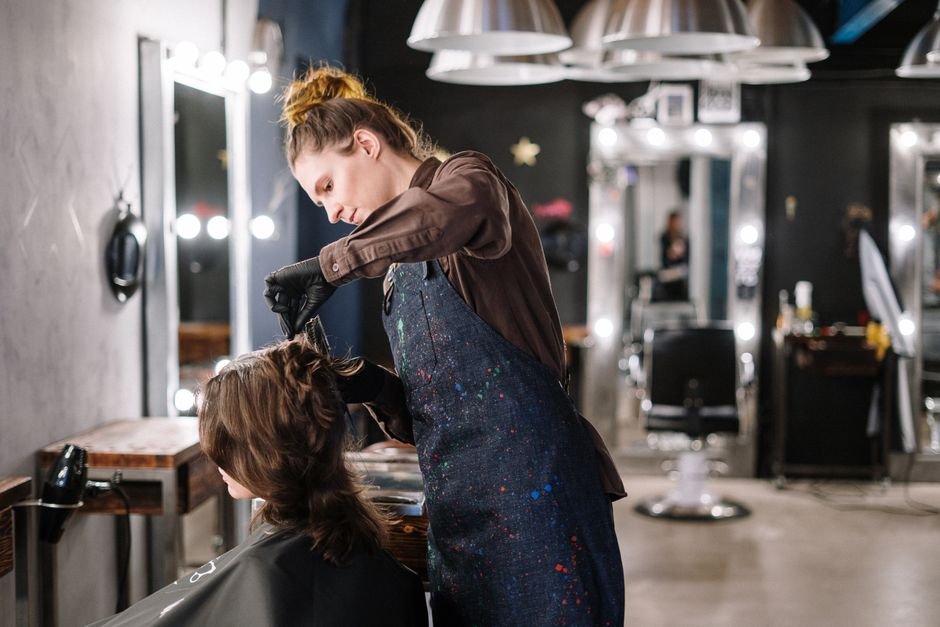 Stylist creating a custom colour